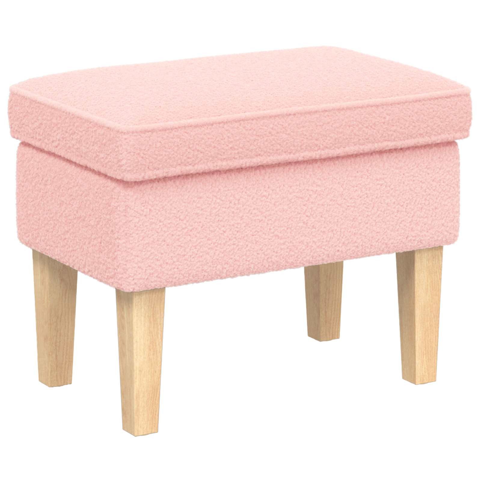 vidaXL Hocker Rosa 55 x 35 x 41 cm Bouclé (1 St)