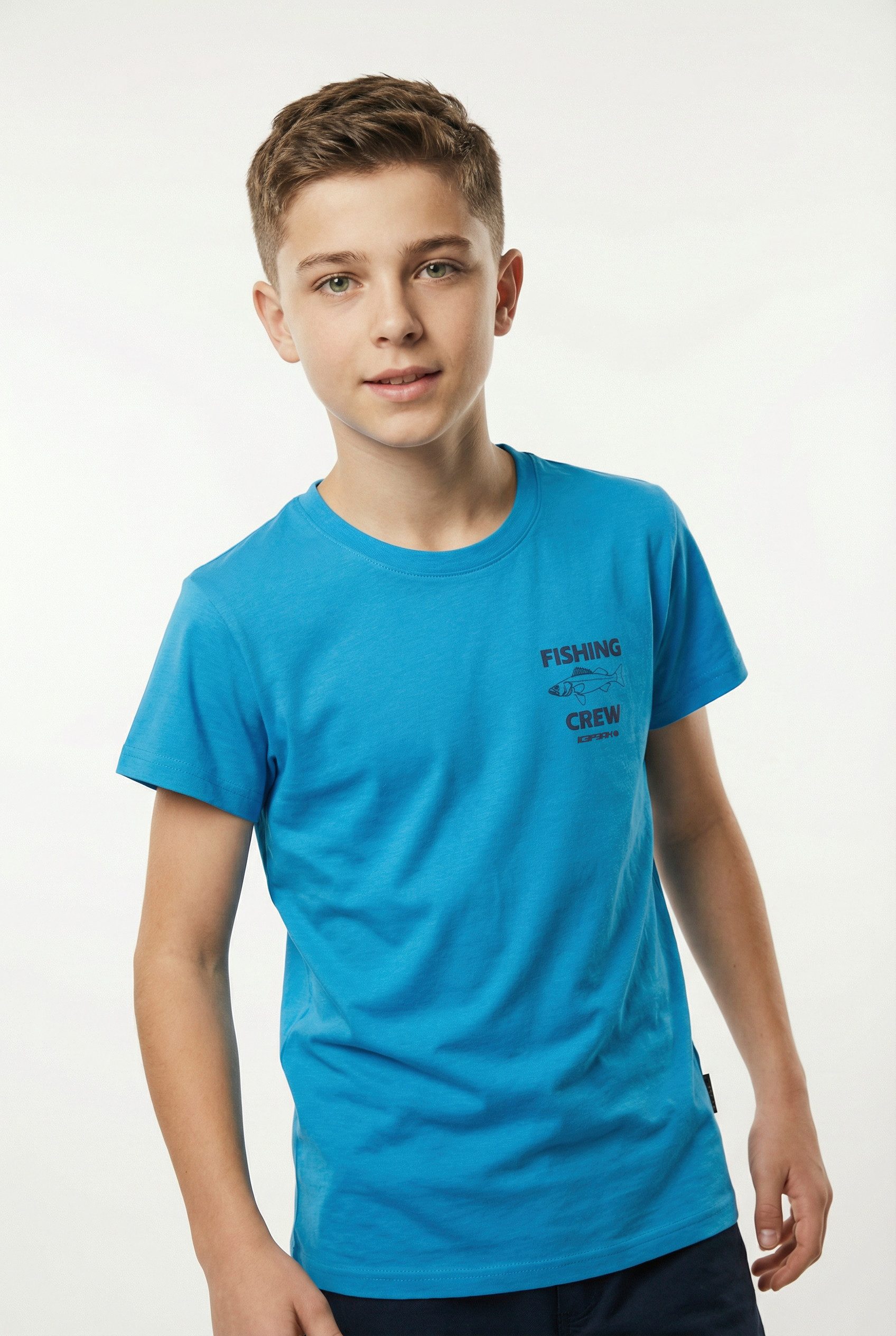 Icepeak T-Shirt K T-SHIRT LEADVILLE sportlicher Stil, Kurzarm, mit Druck, Label und Logoschriftzug