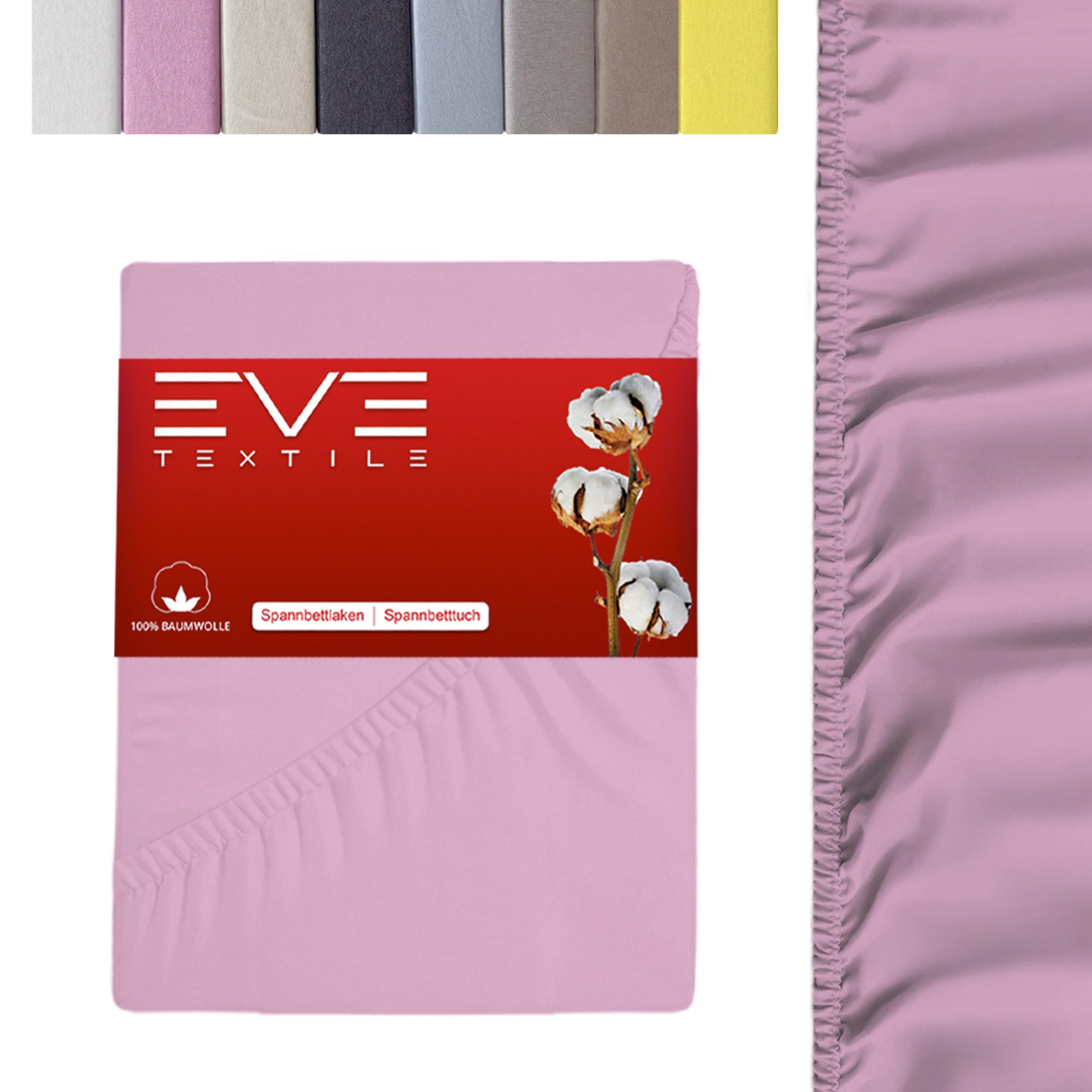 Eve Textile GmbH Spannbettlaken Spannbetttuch Bettlaken Spannlaken Spannbez günstig online kaufen