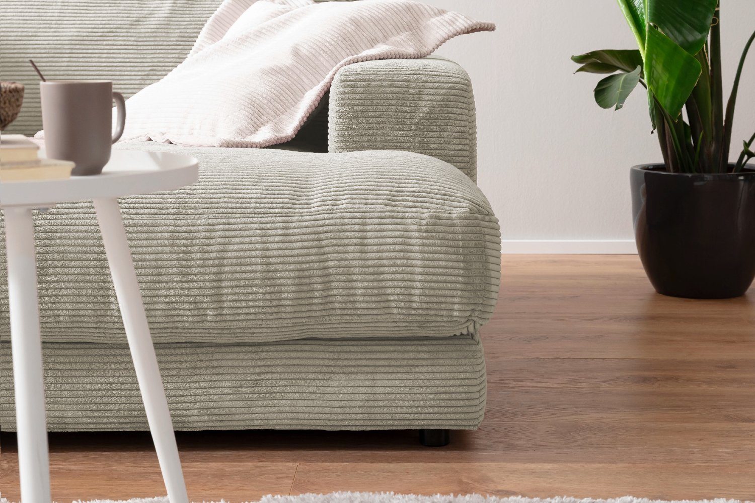 Stoff Big-Sofa KAWOLA Cord verschiedene Sofa od. MADELINE, Farben