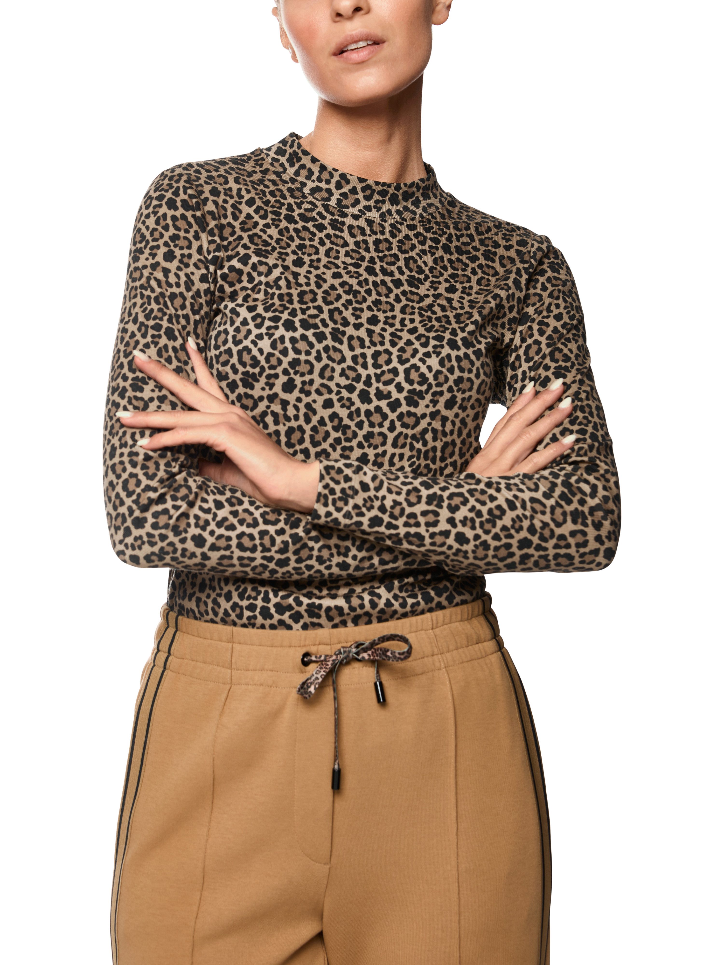 Marc Cain Langarmshirt Doggy Dogs Premium Damenmode Allover-Leomuster, tail günstig online kaufen