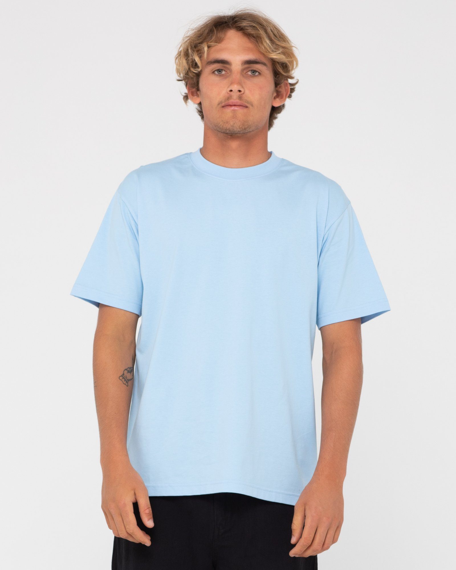 Rusty T-Shirt DELUXE BLANK S/S TEE PASTEL BLUE