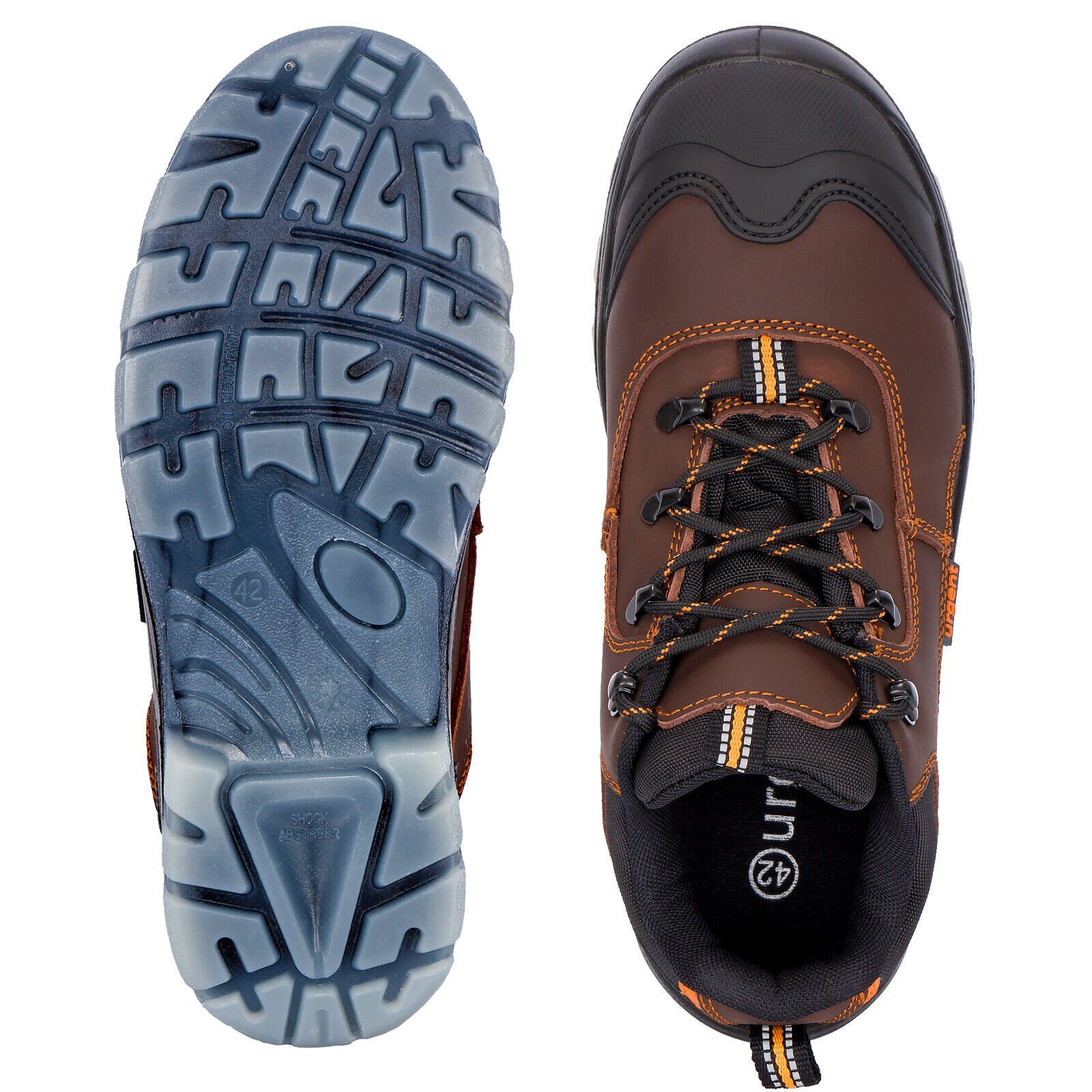 Urgent Arbeitsschuhe Sicherheitsschuhe Halb Schutzschuhe Stahlkappe Leder S3 Arbeitsschuh – Bild 3 von 5