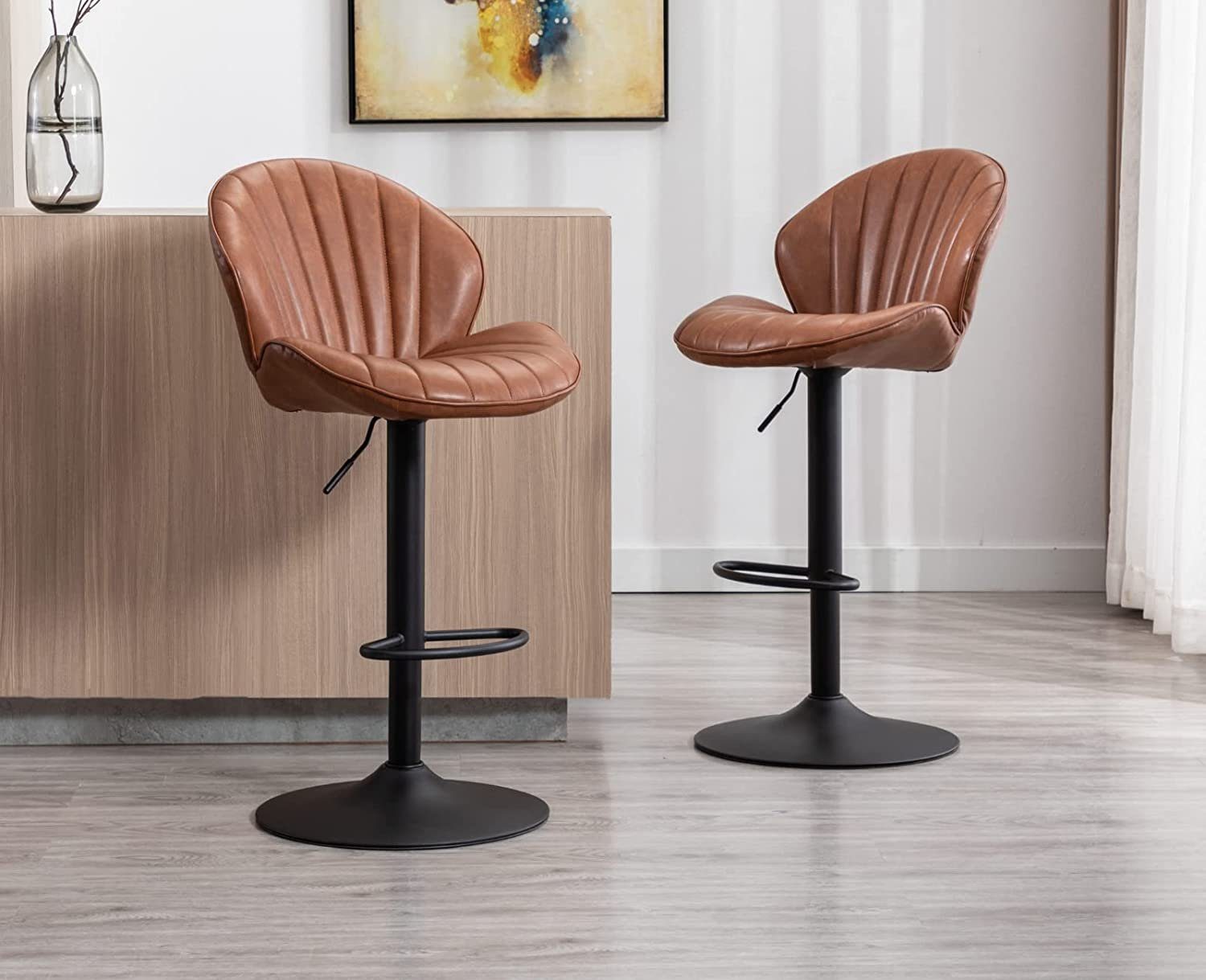 WAHSON OFFICE CHAIRS Barhocker 2er Set Barstuhl Bistrohocker mit Lehne günstig online kaufen