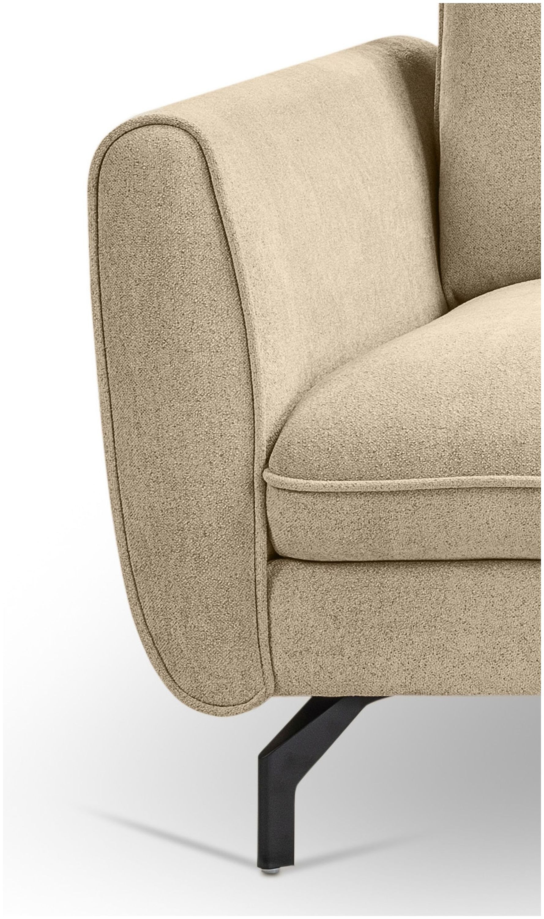xonox.home Ecksofa, in L-Form Recamiere rechts aus Webstoff in beige B/H/T: 259x87x165cm