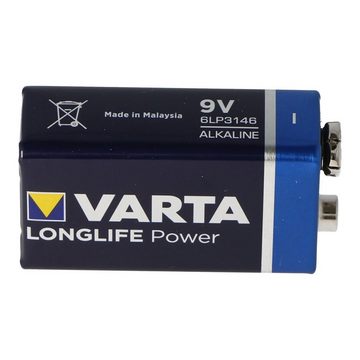 VARTA Varta Longlife Power (ehem. High Energy) 9-Volt Block Batterie 1 Stüc Batterie, (9,0 V)