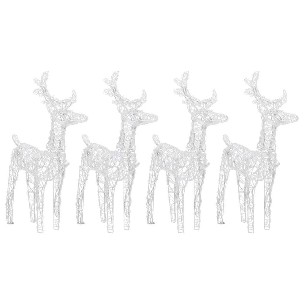 vidaXL Weihnachtsfigur LED-Rentiere 4 Stk. Warmweiß 160 LEDs Acryl (4 St)