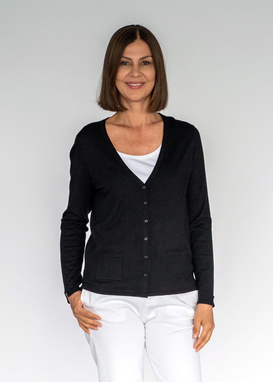 Clarina Strickjacke WALTER Viskose-Polyamid Mischung günstig online kaufen