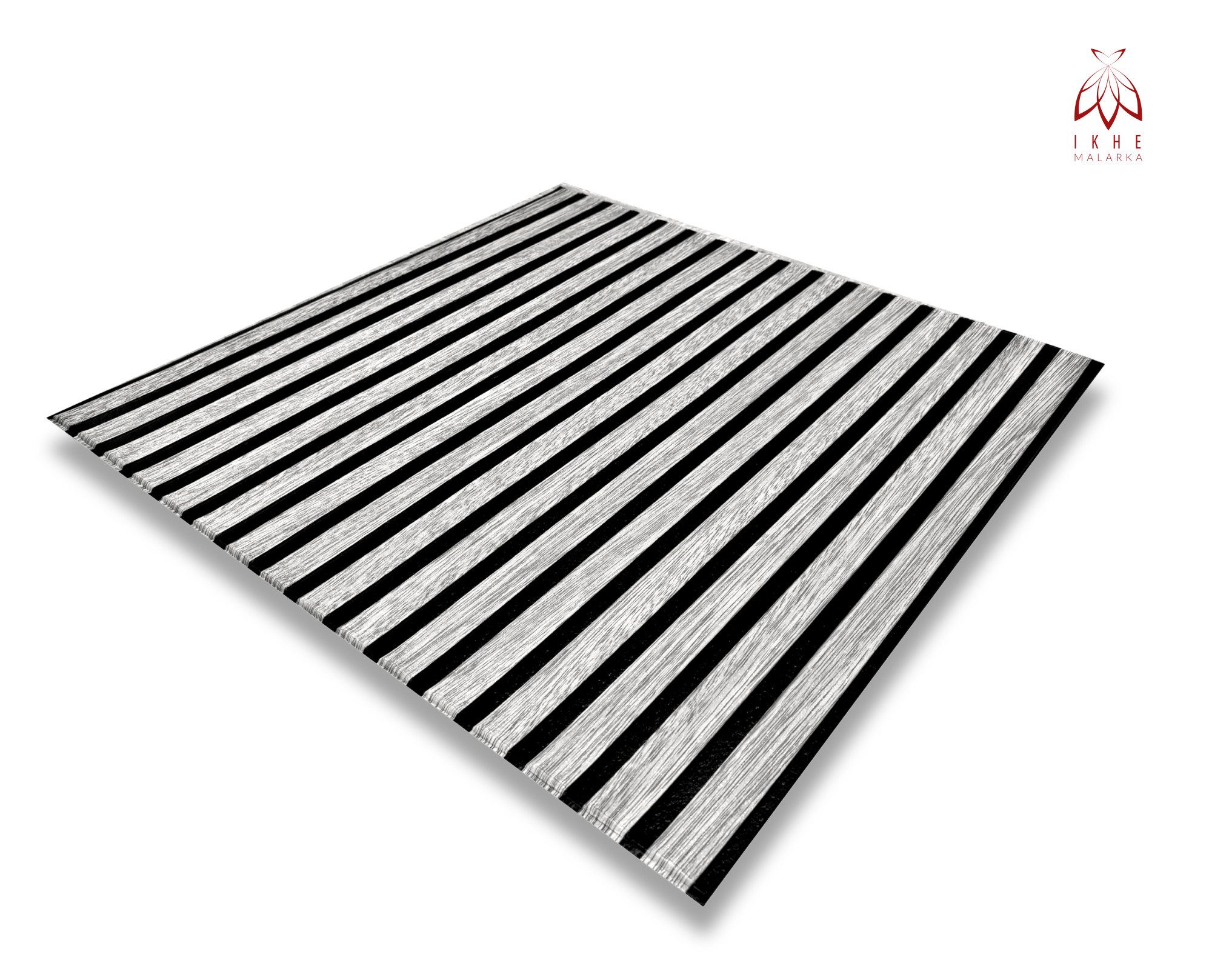 IKHEMalarka Wandpaneel Qualitätsgünstige Selbstklebende Lamellen Optik aus PE-Schaum, BxL: 66,5x67 cm, 0,44 qm, 66,5x66,5cm 5mm Stärke - Leicht & Flexibel