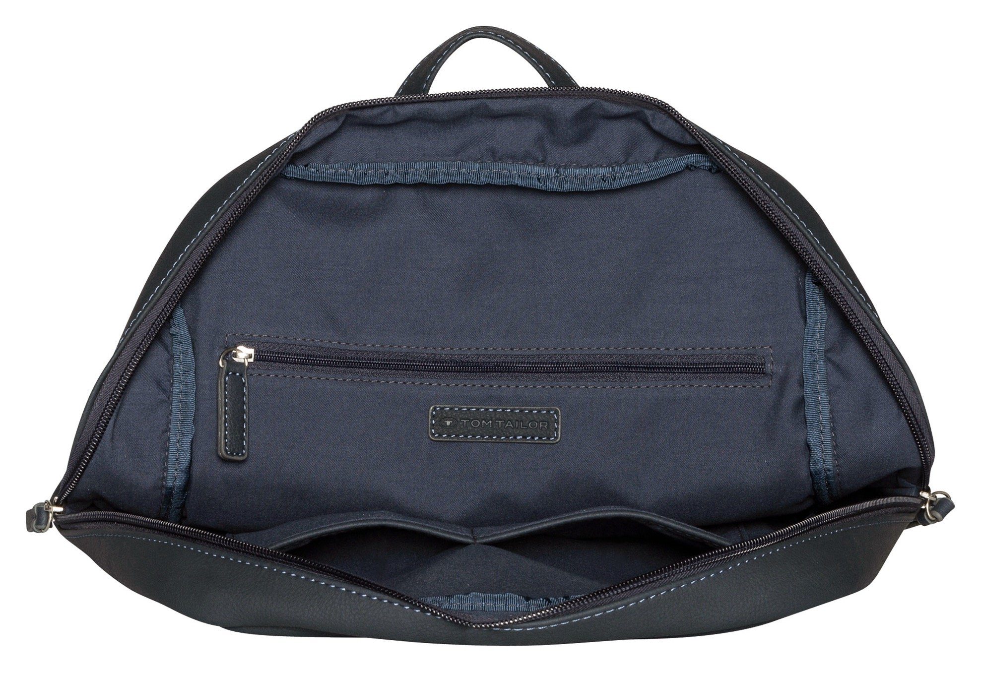 TOM TAILOR Cityrucksack ROSABEL Backpack M, mit dunkelblau vorne TH-Logo