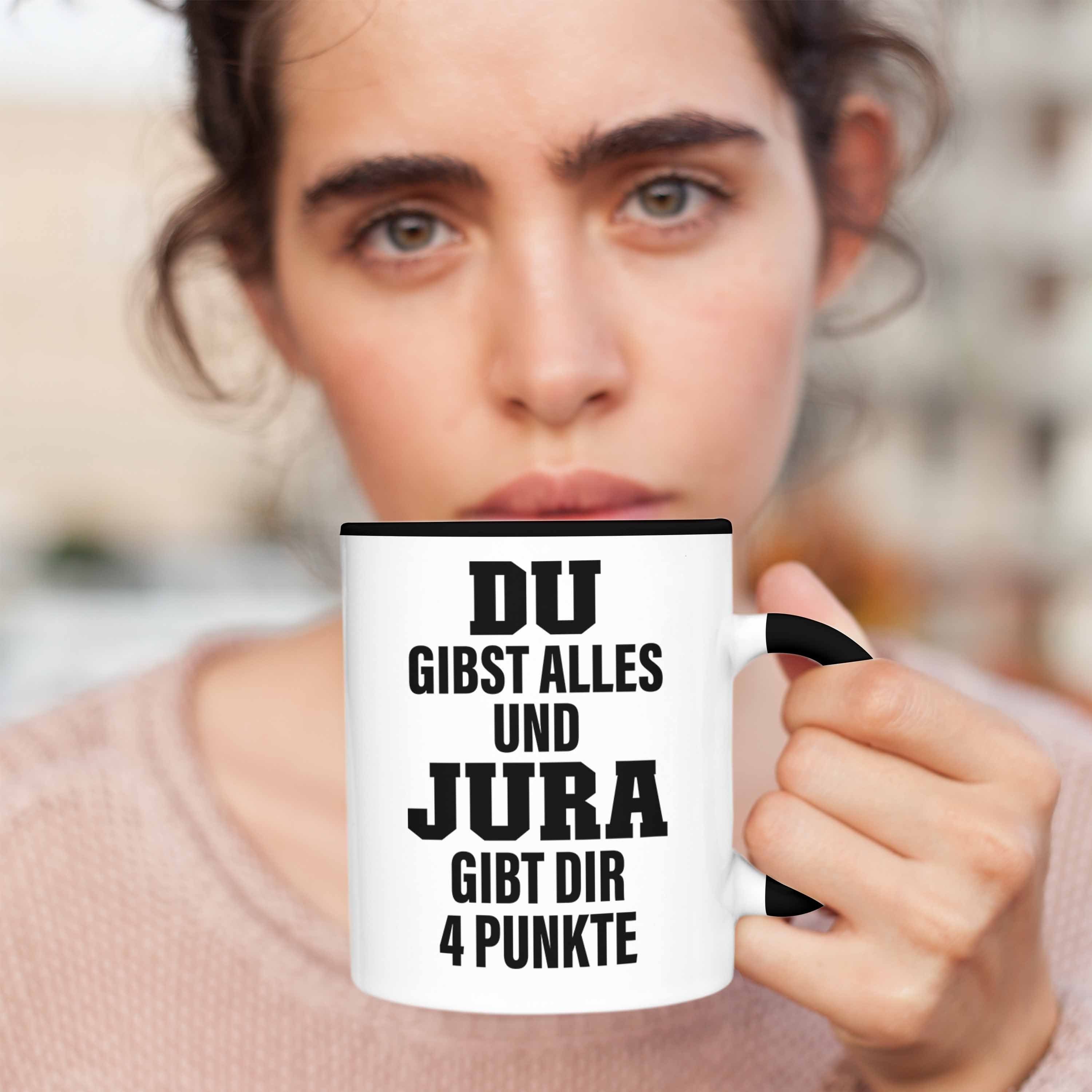 Trendation Jura Geschenk Tasse Mit Spruch – Lustig Für Juristen, Staatsexamen, Schwarz