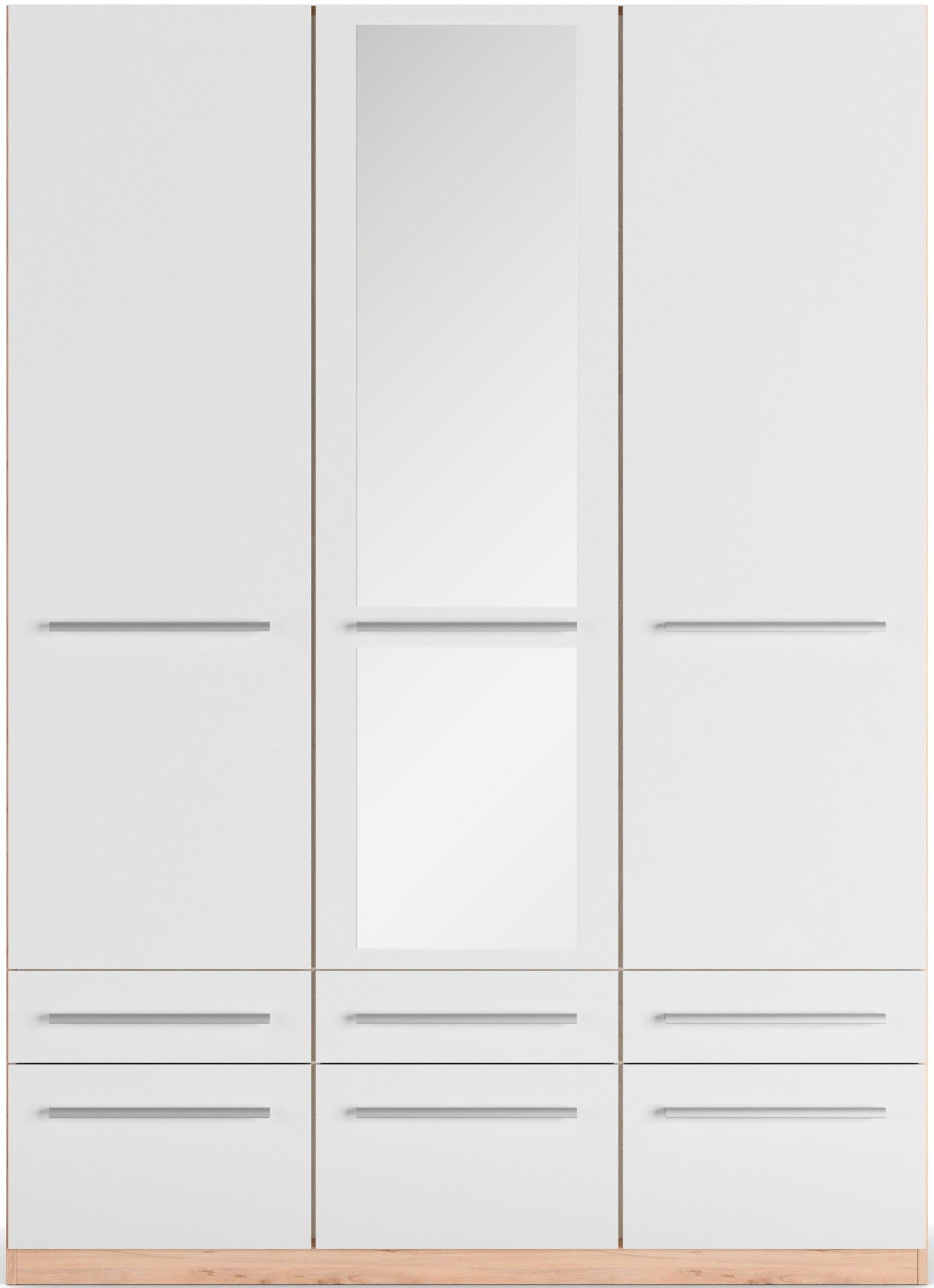 priess Kleiderschrank Schrank Garderobe Wäscheschrank Barcelona in 5 Breiten viel Stauraum, geräumige Schubkästen, mit Spiegel, MADE IN GERMANY