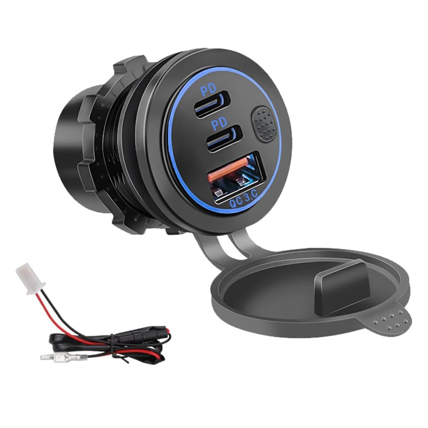 Einbau 12v USB Steckdose KFZ Adapter Ladegerät Smartphone-Ladegerät