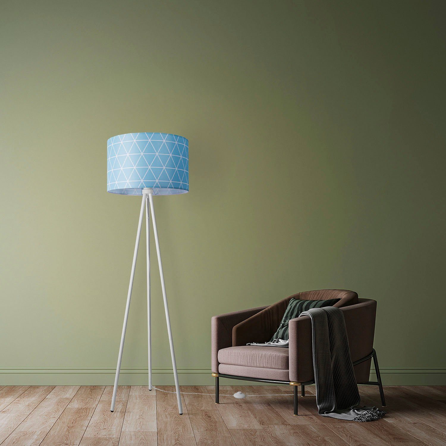 Paco Home Stehlampe Trina Stella, ohne Leuchtmittel, Standleuchte Wohnzimmer  Schlafzimmer E27 Skandi Pink Grau Blau Deko