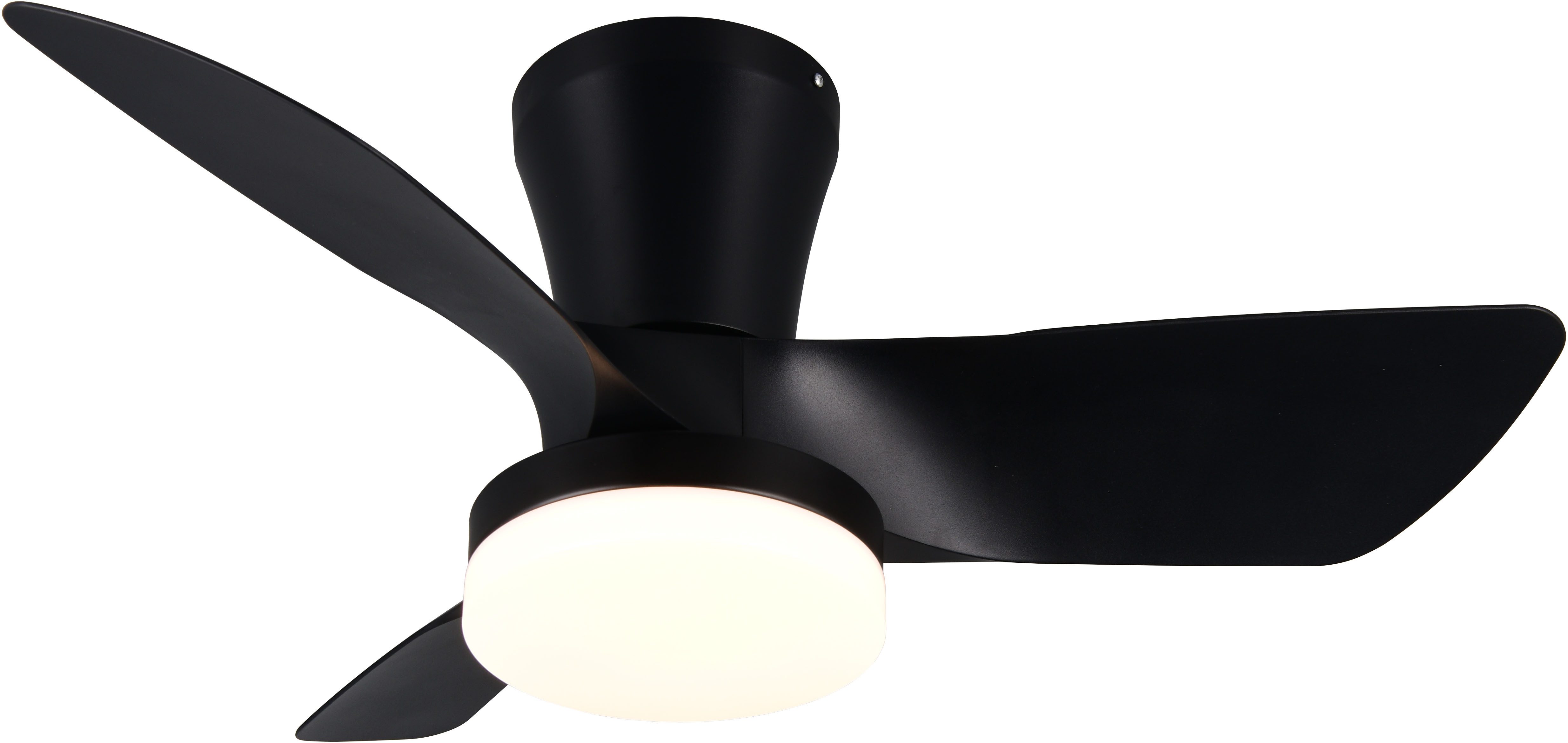 Reality Leuchten LED Deckenleuchte RANDERS mit Ventilator, Deckenventilator mit Licht inkl Fernbedienung, Ventilatorfunktion, LED fest integriert, warmweiß - kaltweiß, 6 Geschwindigkeiten Timer Vor- & Rücklauf LED dimmbar CCT Nachtlicht