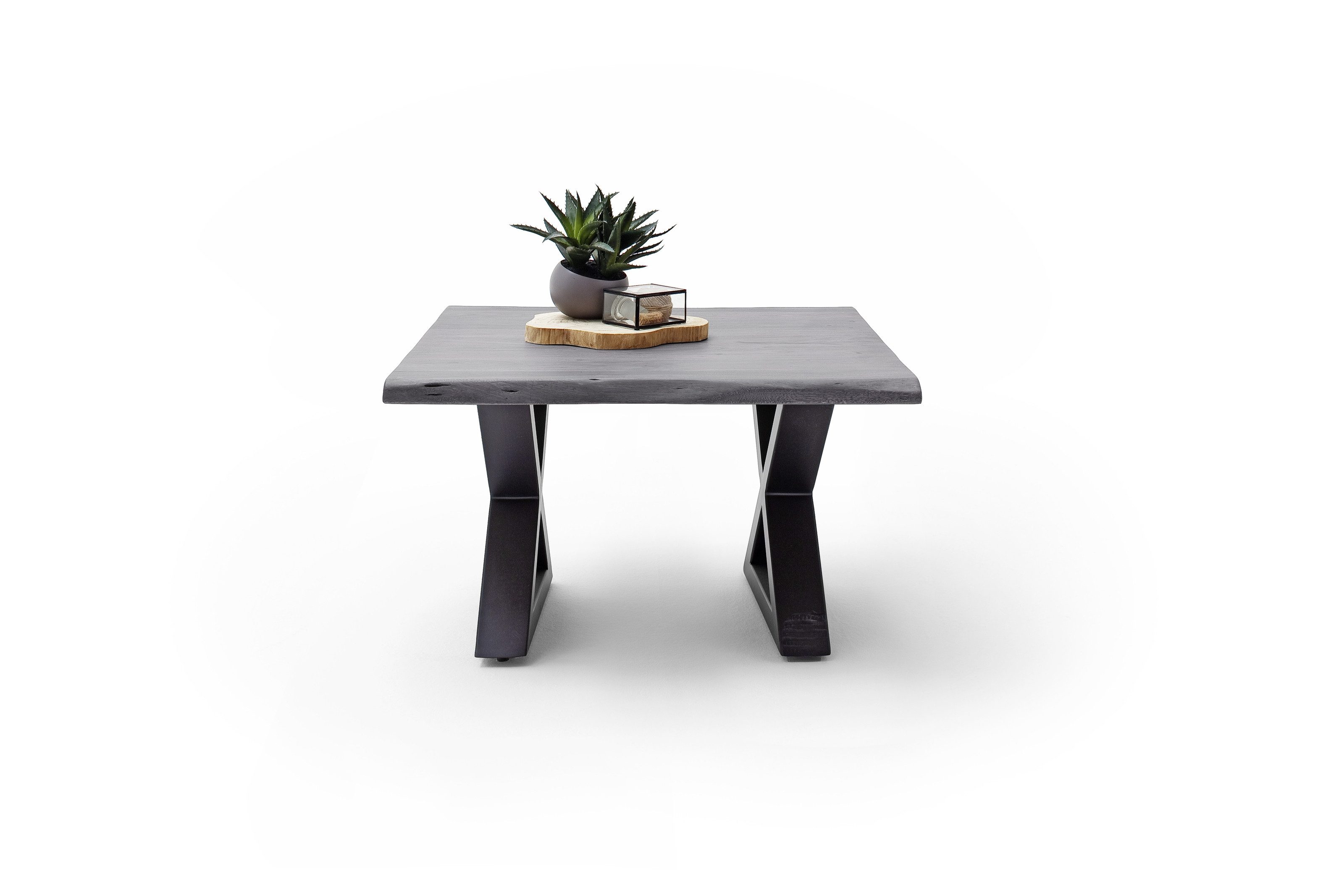 freiraum Couchtisch CARTAGENA, in Akazie grau, massiv lackiert - 75x45x75cm (BxHxT)