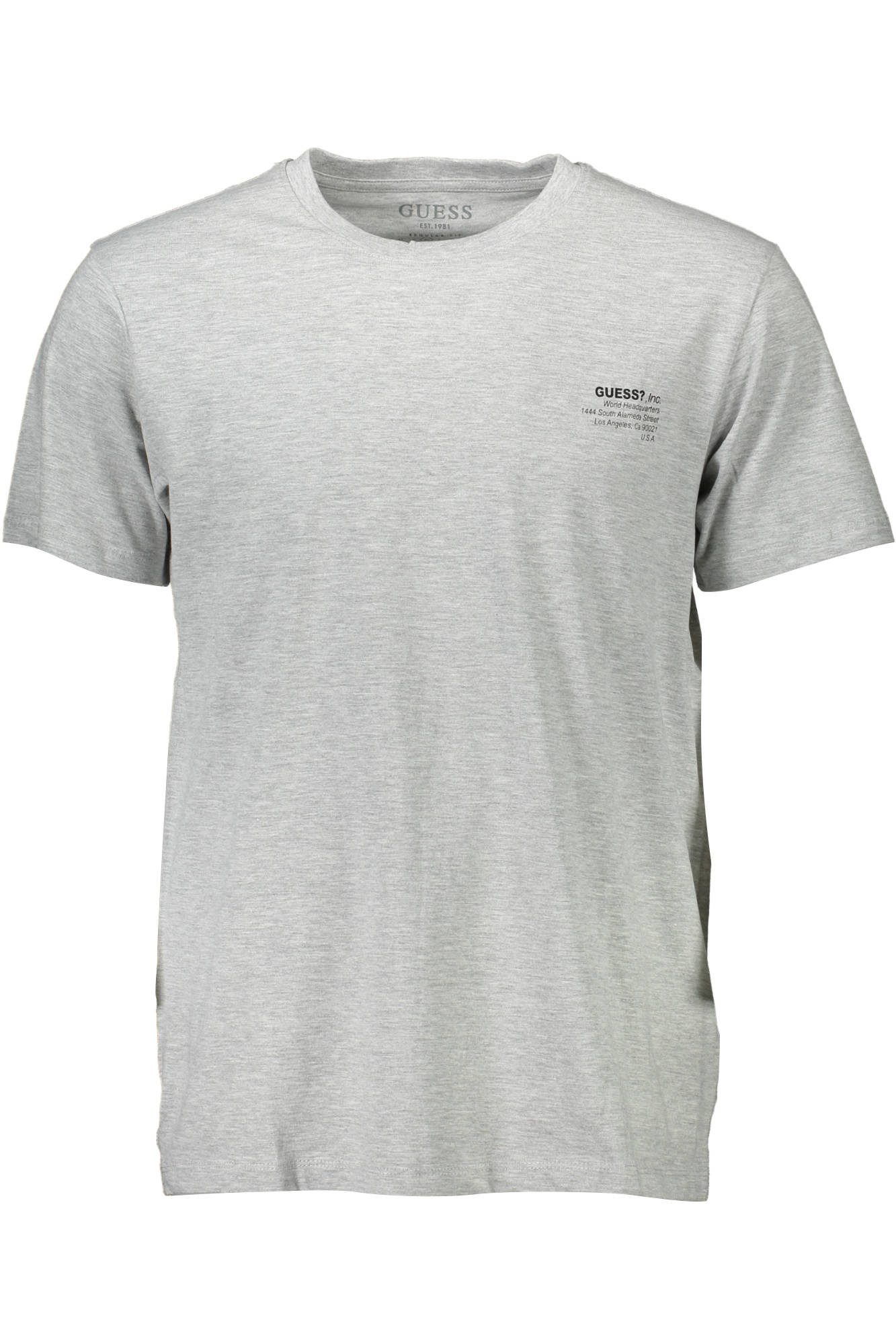 GUESS JEANS T-Shirt Graues Herren-T-Shirt, Kurzarm, Regular Fit, mit
