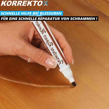 MAVURA Retuschierstift KORREKTOX Reparaturstift Korrekturstift Stift für Möbel, Holz Parkett Furnier Laminat Reparatur [3er Set]