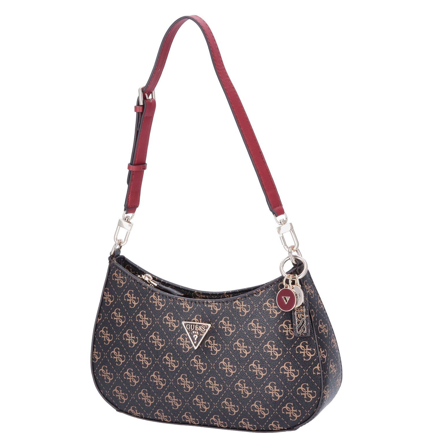 Guess Umhängetasche GUESS Damen Schultertasche Noelle Brown (1, 1-tlg., 1)