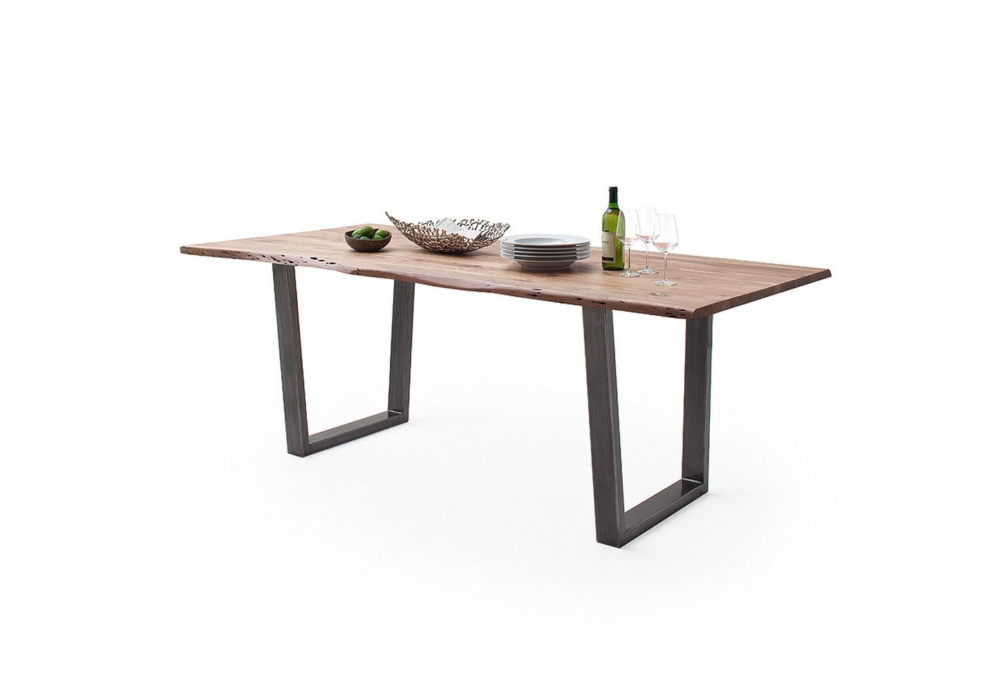 freiraum Baumkantentisch Calabria, in Akazie natur / antik - 180x76,5x90 (BxHxT)