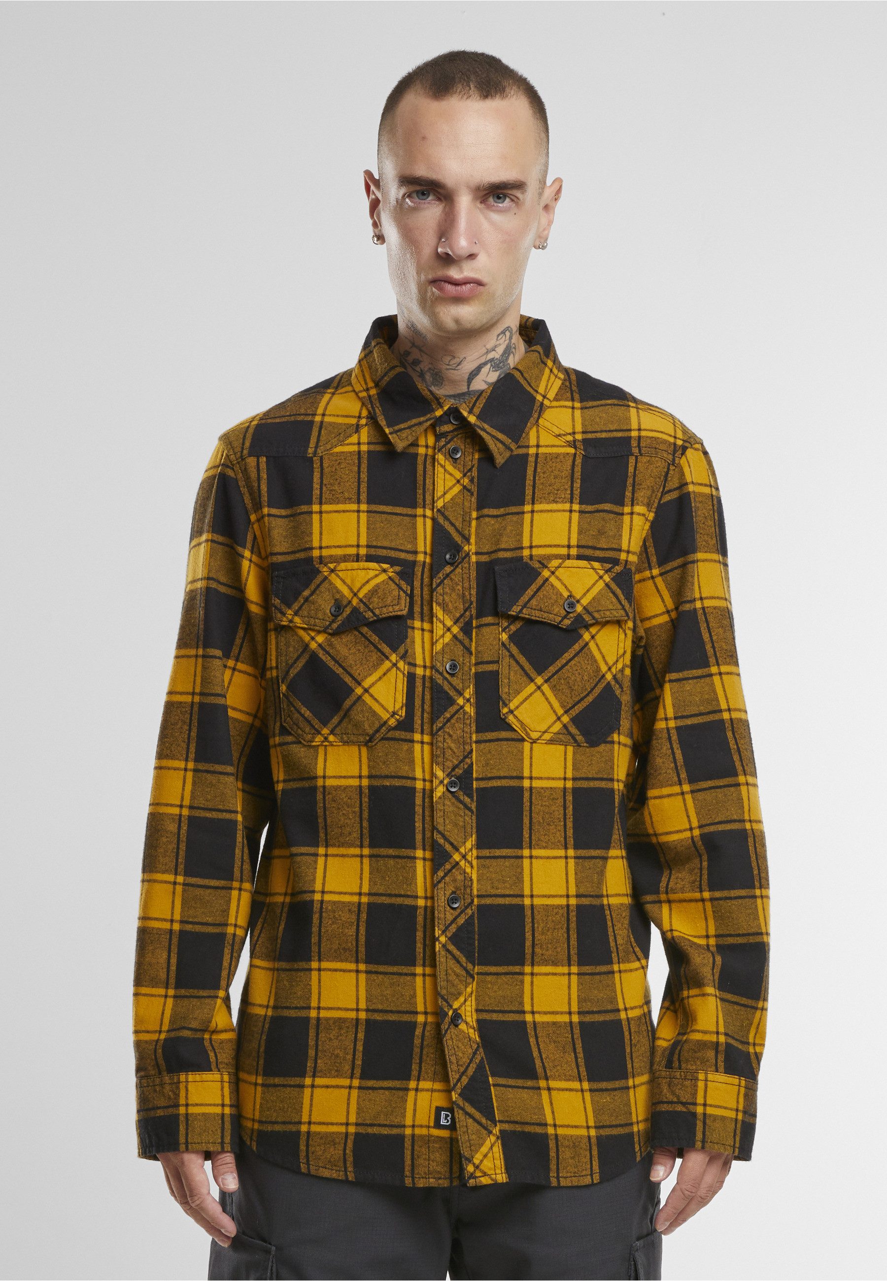 Brandit Langarmhemd Brandit Herren Checked Shirt (1-tlg)