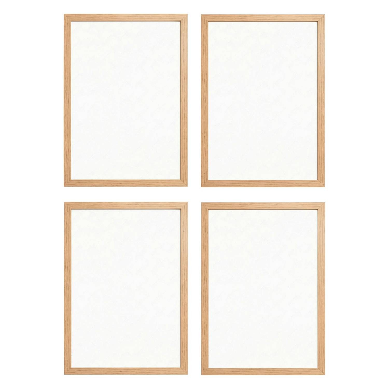 Licht-Erlebnisse Bilderrahmen-Set BILDERRAHMEN, (1 St), 4er Set DIN A3 45 x 32,5 cm bruchsicher Holz Kunststoff Wand