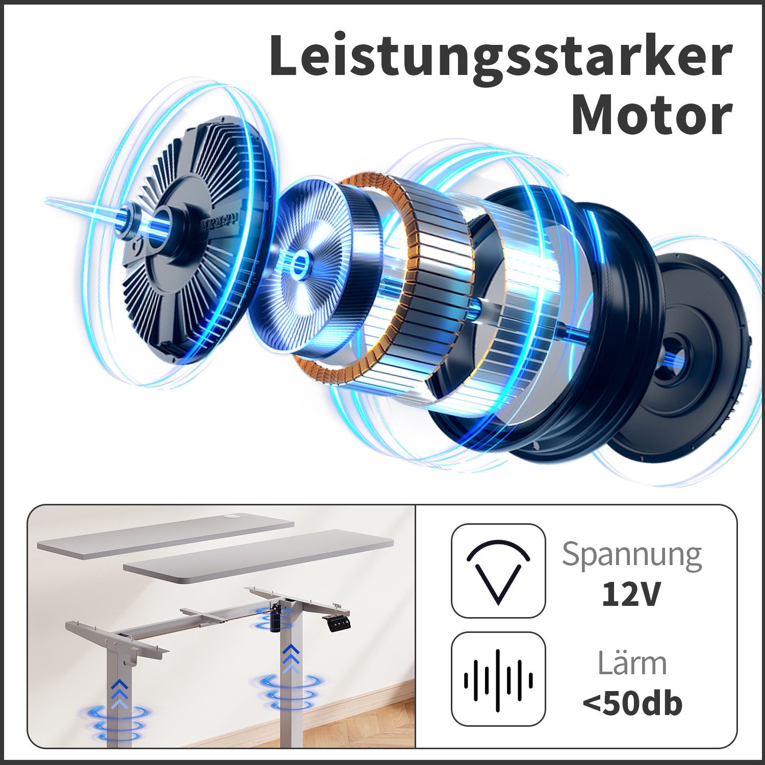 HOMALL Schreibtisch Höhenverstellbar elektrischer Memory-Funktion 100/120/1 günstig online kaufen