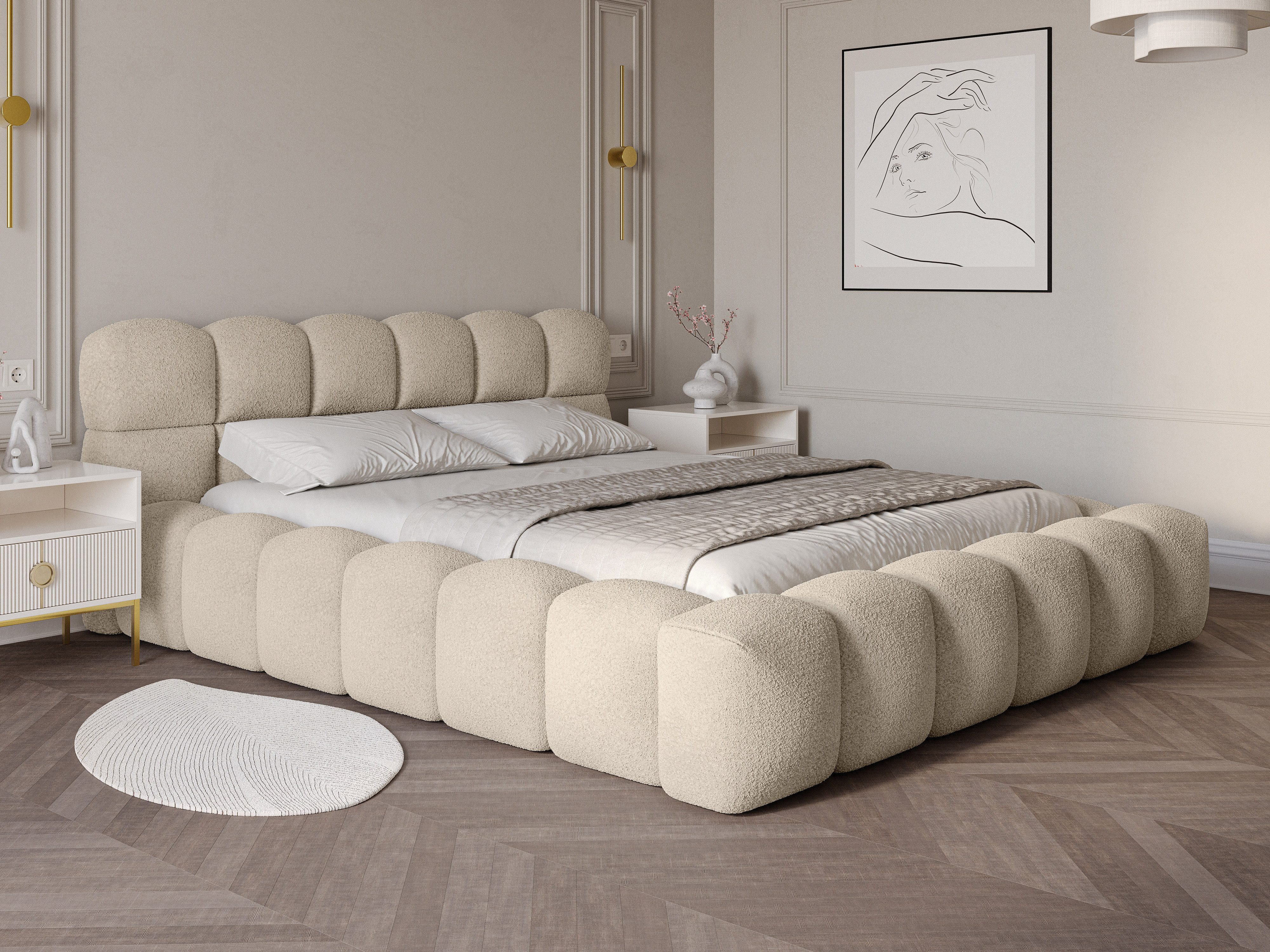 wonello Polsterbett Mira 2 (das Original), Bett mit Bettkasten und Lattenro günstig online kaufen