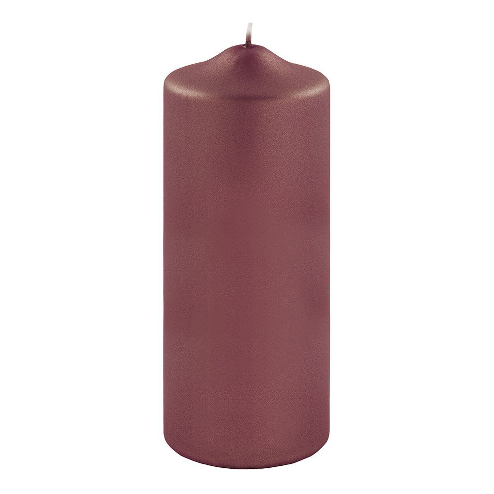 Fink Stumpenkerze Aus Paraffin, Rot – 8x8x15 Cm, Für Festliche Stimmung, Lange Brenndauer