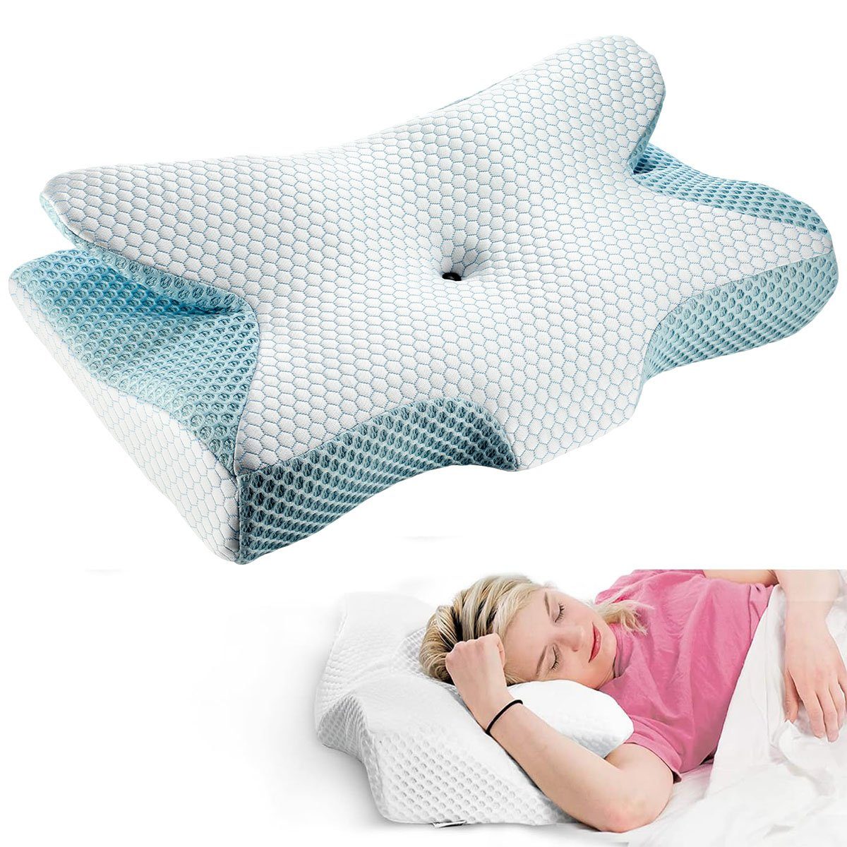 LETGOSPT Nackenstützkissen Memory Foam Kopfkissen Nackenkissen günstig online kaufen
