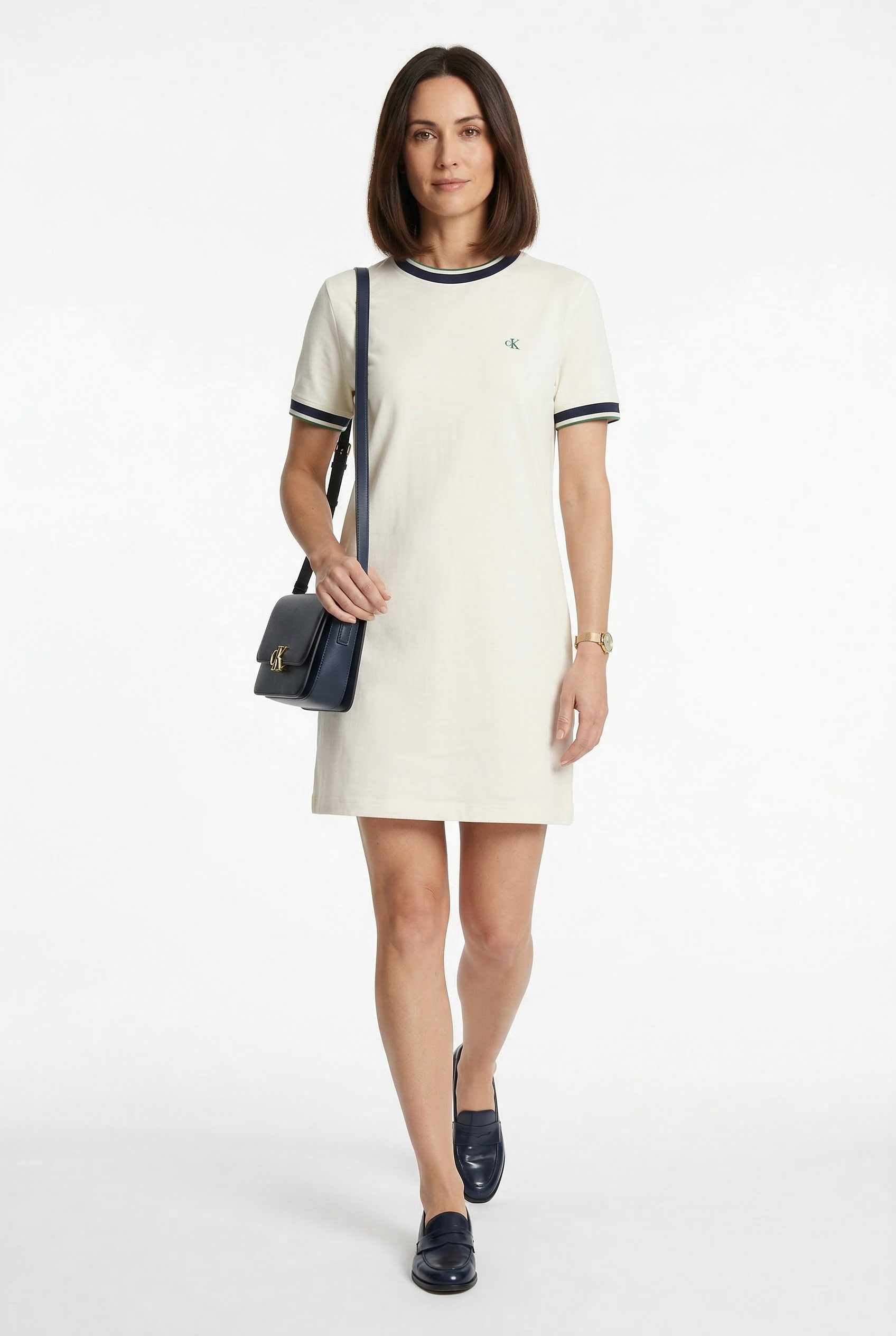Calvin Klein Jeans Minikleid Regular fit mit Rundhalsausschnitt günstig online kaufen