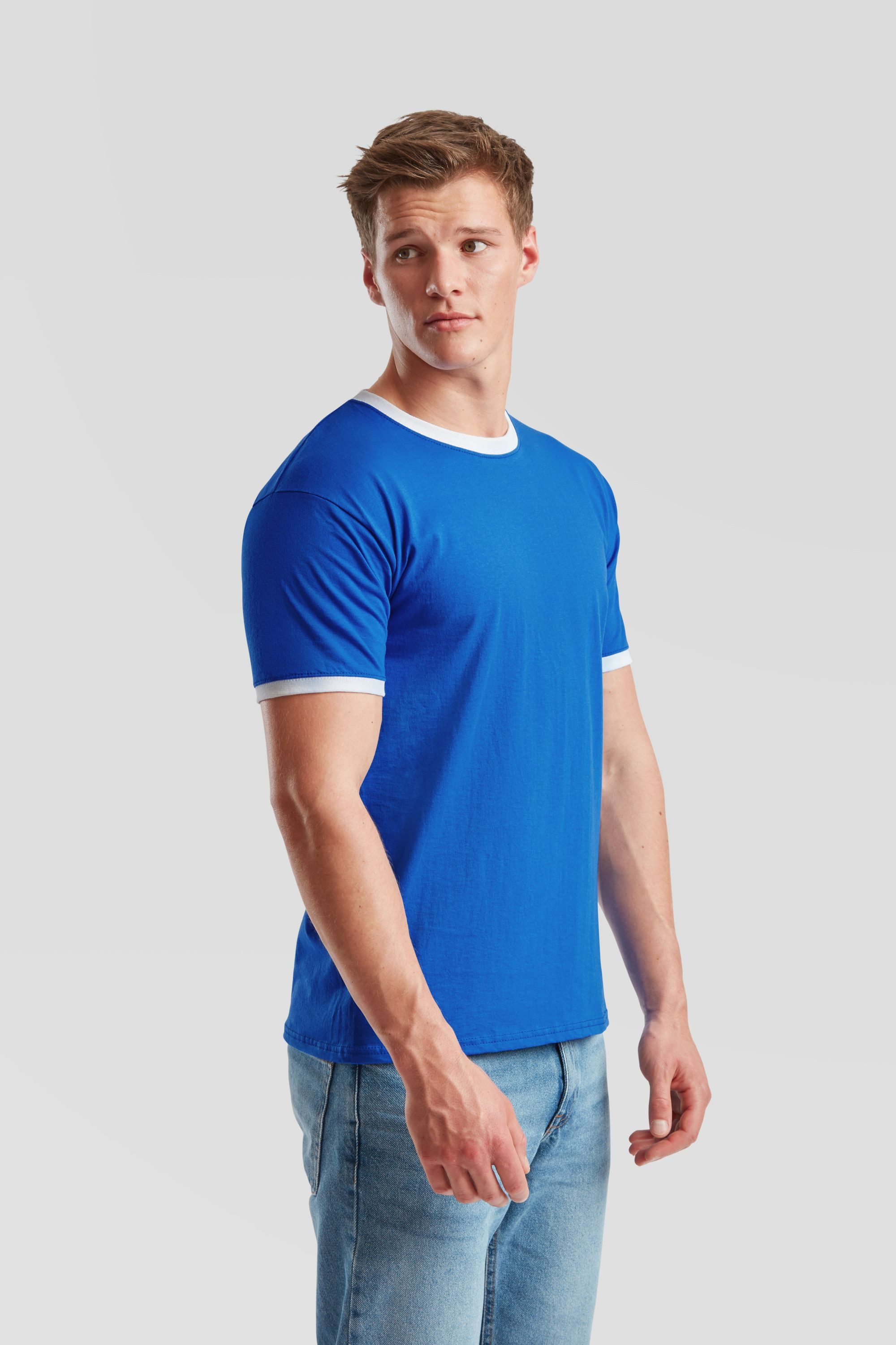 Fruit of the Loom Rundhalsshirt Fruit of the Loom Valueweight Ringer T – Bild 4 von 5