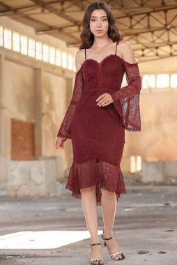 Modabout Abendkleid Langes Maxikleid Sommerkleid für Damen - NELB0553D8826BRD (1-tlg)