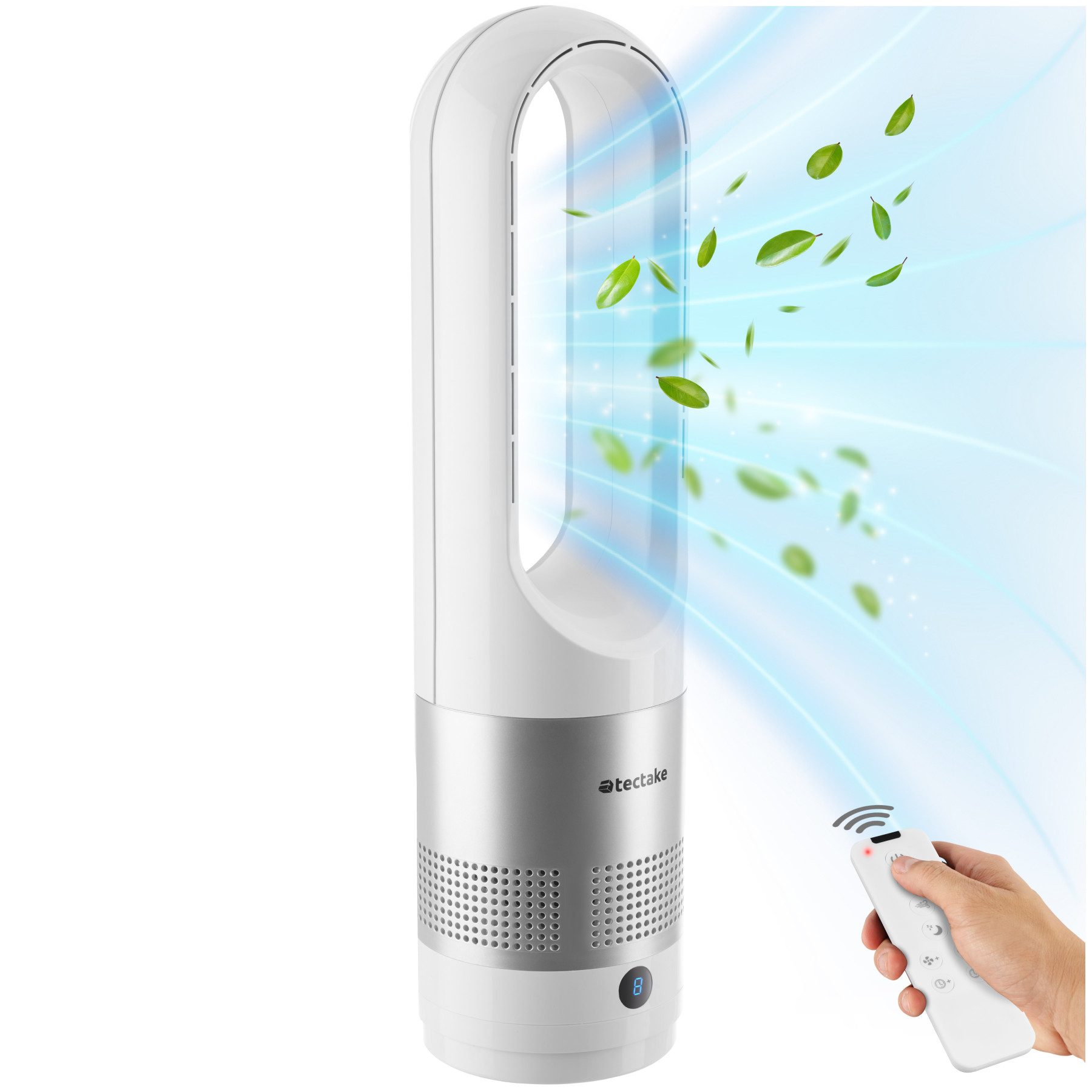 TECTAKE Turmventilator leiser Standventilator mit Timer-Funktion