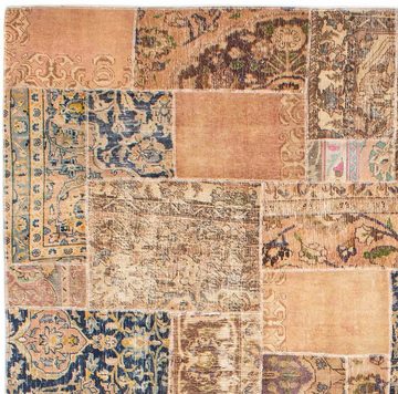 Teppich Patchwork - 304 x 242 cm - mehrfarbig, morgenland, rechteckig, Höhe: 7 mm, Wohnzimmer, Handgeknüpft, Einzelstück mit Zertifikat
