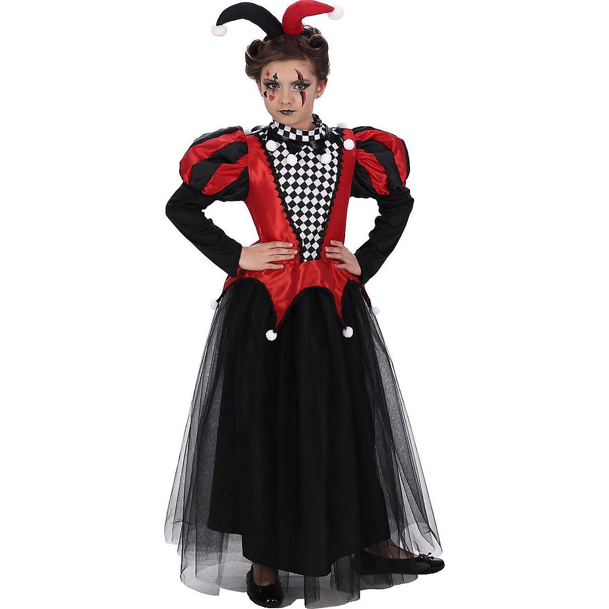 Kostüm »Kleid Miss Joker Schwarz Luxus 152 cm«