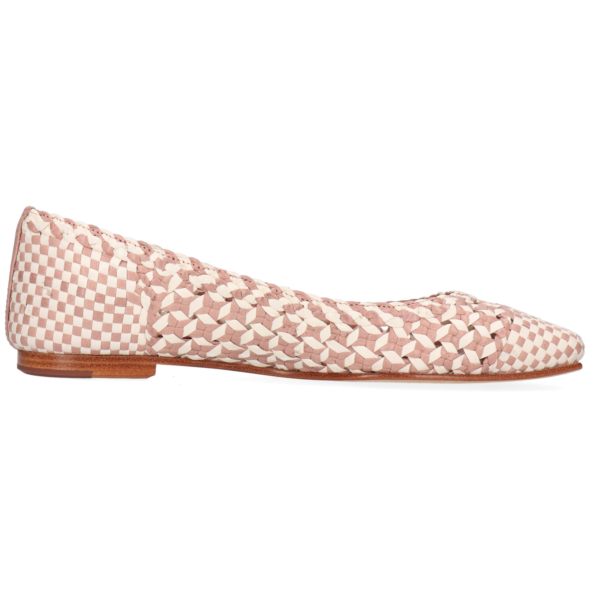Melvin & Hamilton Elyssa 1 Leder-Geflochtene Schuhe für Damen Ballerina Flache Absätze, Echtes Leder, Von Hand geflochten