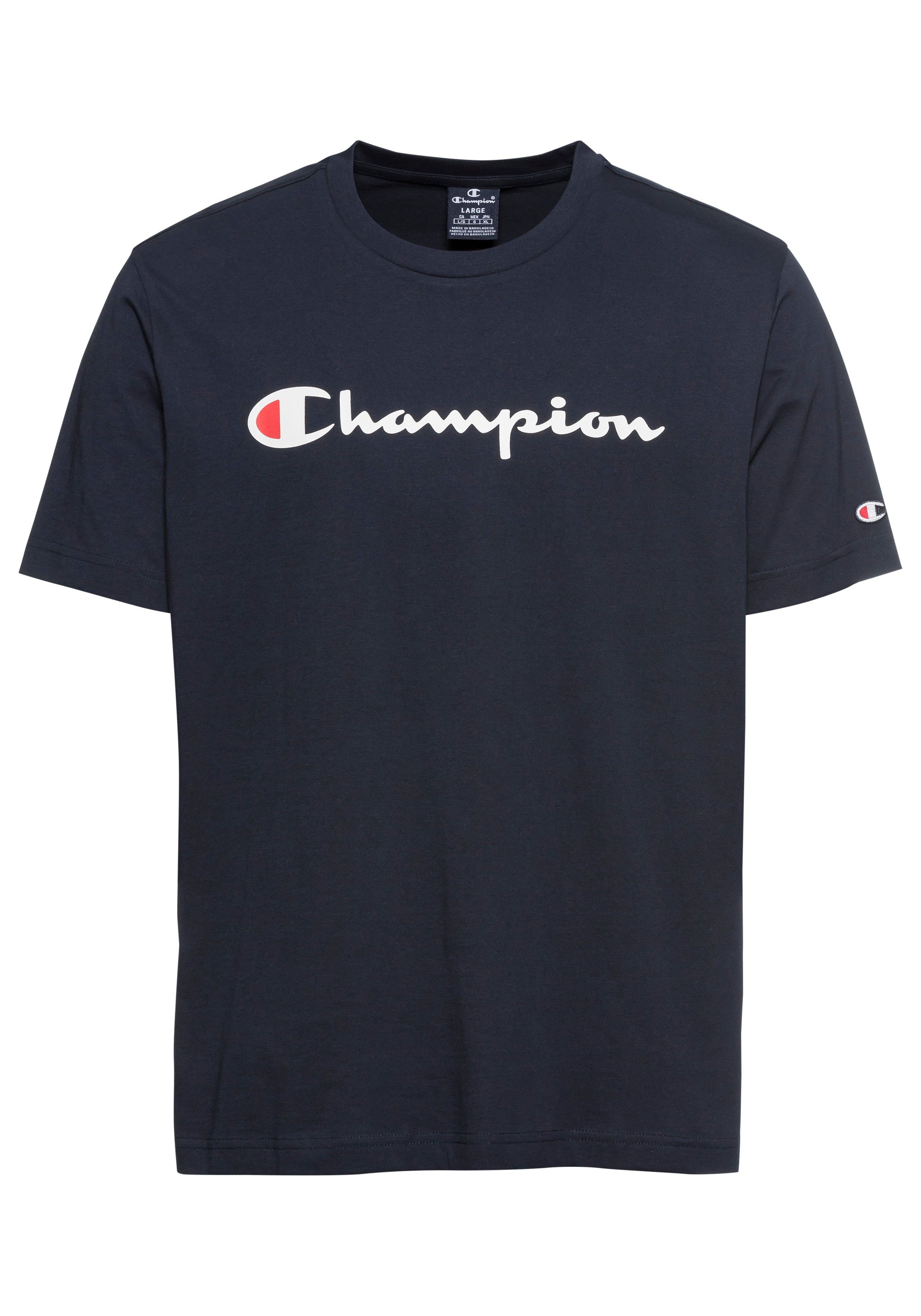 Champion T-Shirt Icons Crewneck T-Shirt Large Logo mit Logo Print