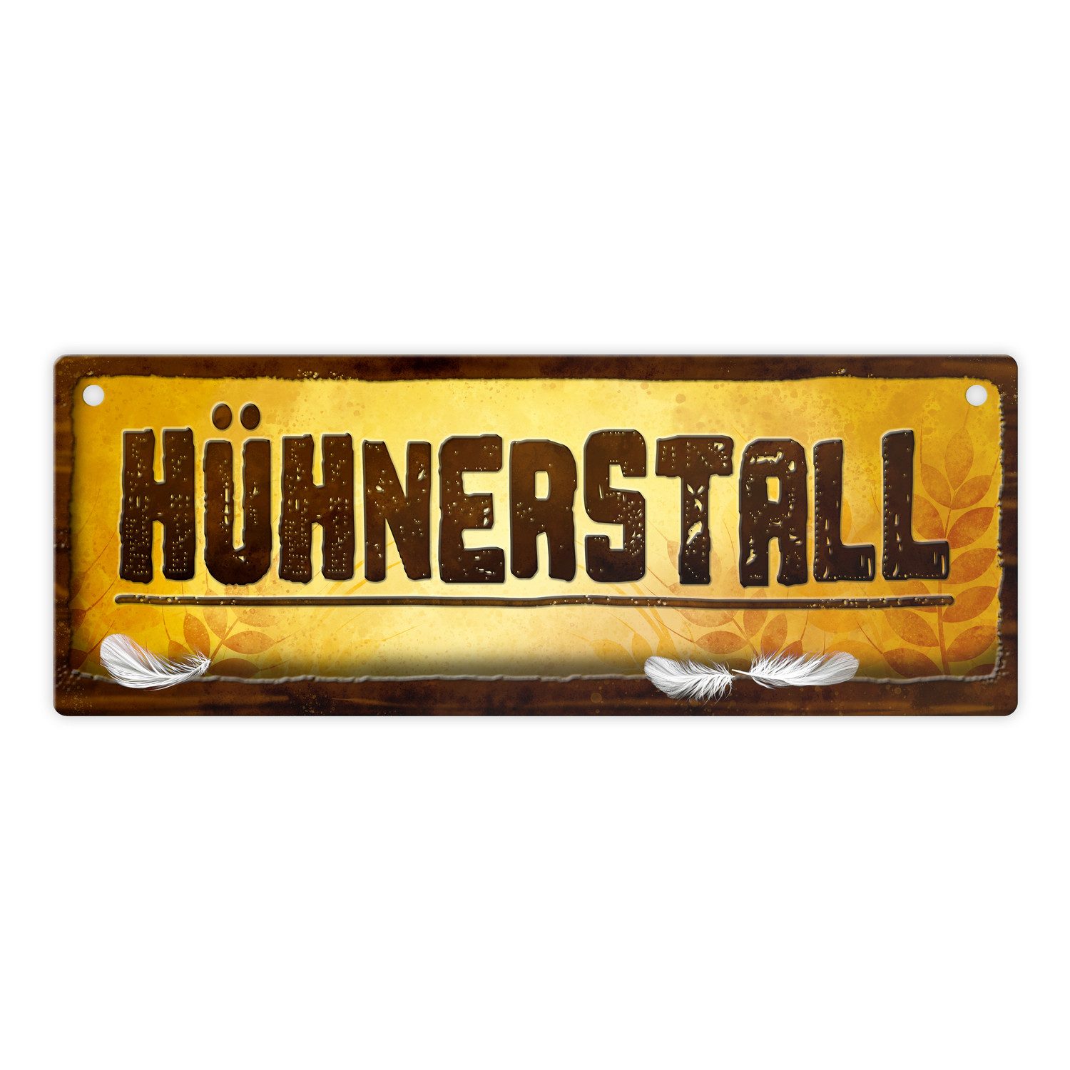 speecheese Metallschild Hühnerstall Metallschild XL mit Hühner Motiv