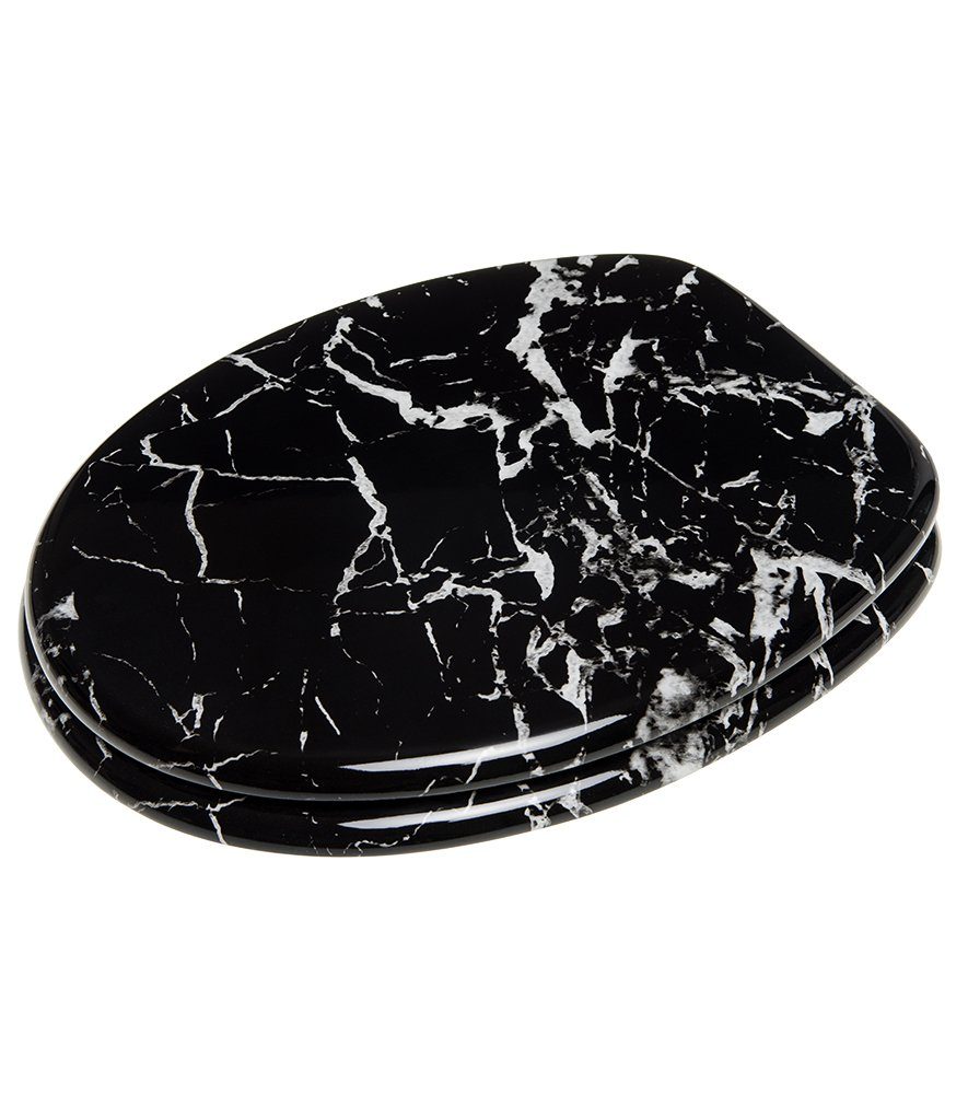 Sanilo WC-Sitz Marmor Schwarz, universell, leichte günstig online kaufen
