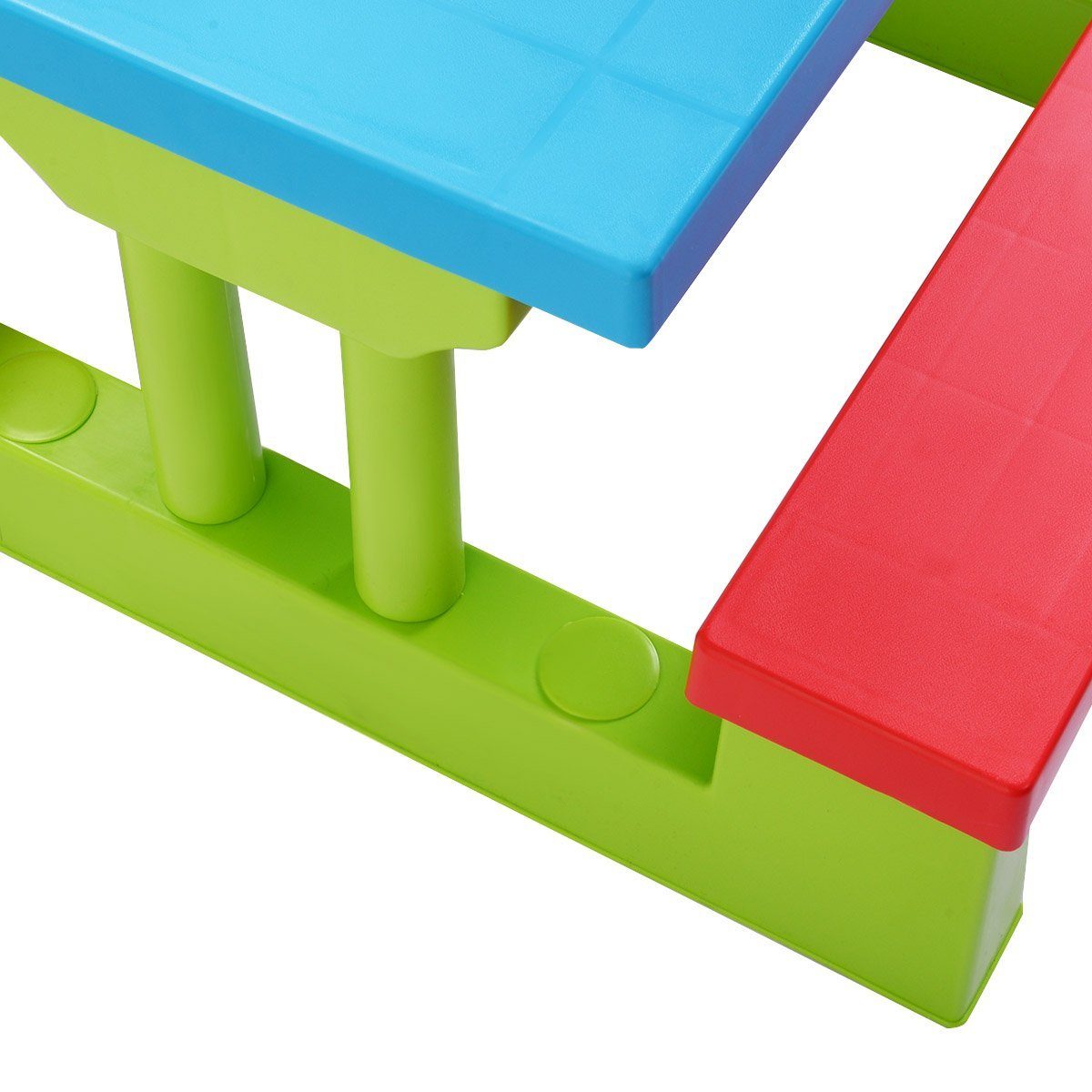 KOMFOTTEU Kindersitzgruppe Gartenmöbel mit Sonnenschirm, (4-tlg)