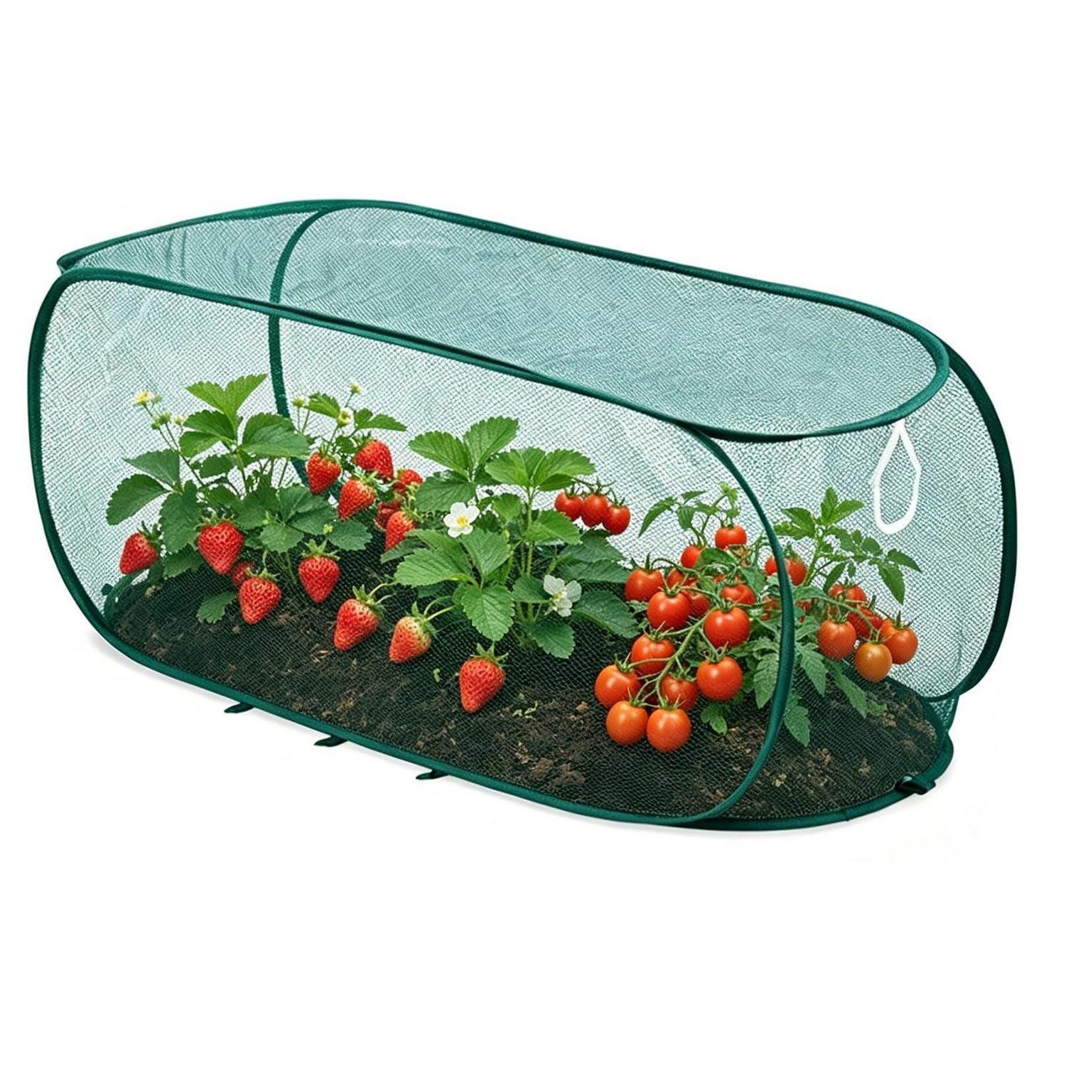 LuxusKollektion Schutznetz Pop-Up Insektenschutznetz Feinmaschig Hochbeet Grün 100x45x40cm, BxL: 0.45x1 m, (1-St)