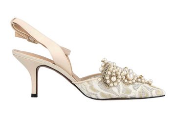 J.Reneé Desdemona Ivory White Pearls Pumps