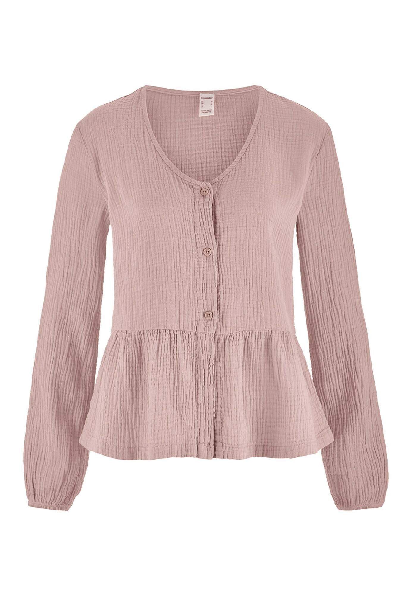 Hessnatur Pyjamaoberteil aus reiner Bio-Baumwolle (1-tlg)