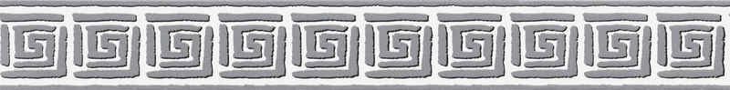 A.S. Création Bordüre »Only Borders«, aufgeschäumt, Retro, Grafik Tapete Bordüre Bordüre Geometrisch Grau Weiß Silber PVC- und glasfaserfrei