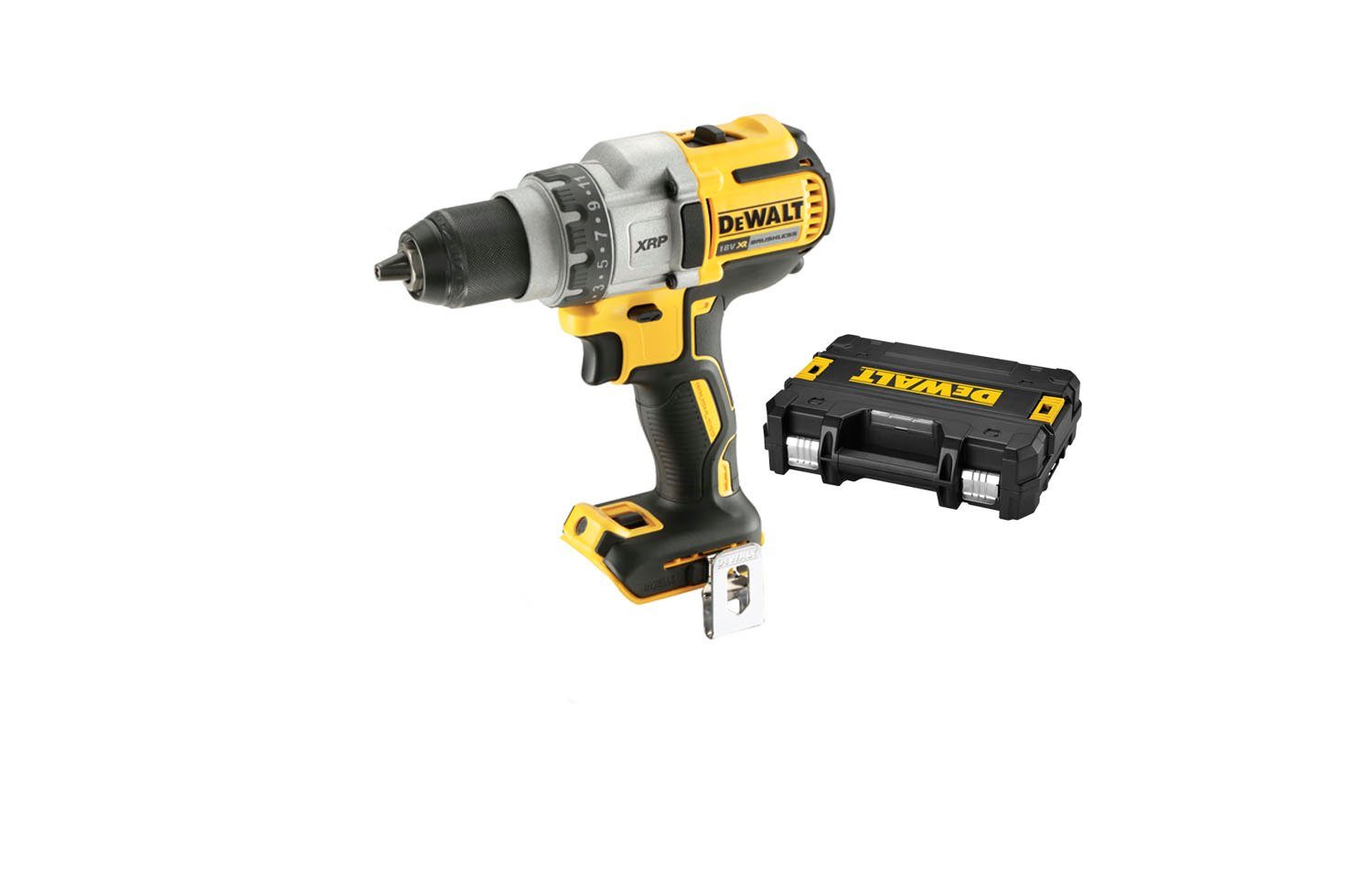 DeWalt Akku-Bohrschrauber DCD991NT-XJ Akku-Dreigang-Bohrschrauber Netzteil), Akku Bohrleistung und Basisversion (bl) U/min, STAK-Box, max. max. 820W, 18V, (ohne (T 55/15mm 2000