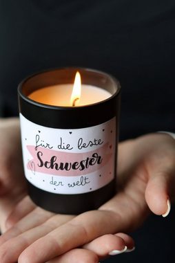 Alster Herz Duftkerze Geburtstagsgeschenk Schwester, Duftkerzen im Glas mit Schmuck, K001, Sojawachs Schmuckkerzen, mit Schmuck drin, Geschenke für Schwester