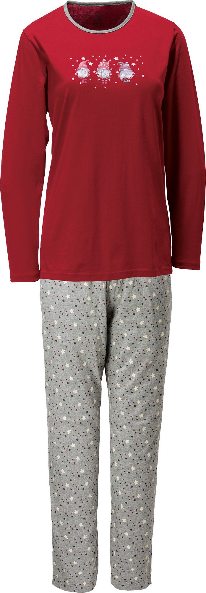Erwin Müller Pyjama Damen-Schlafanzug Frottee Streifen, Waschen