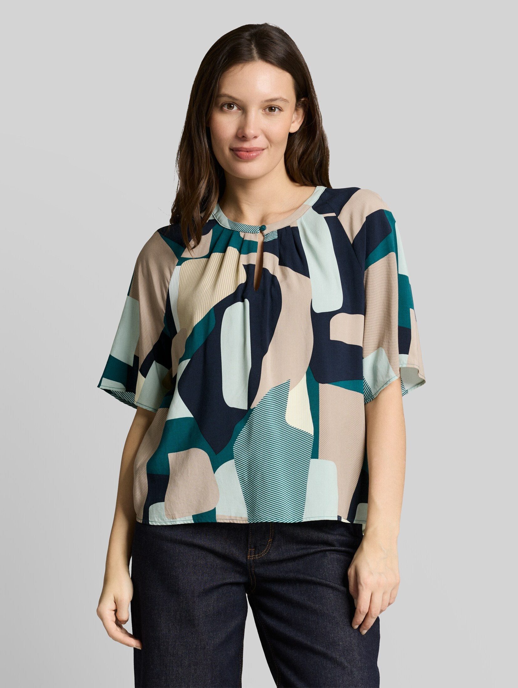 TOM TAILOR Kurzarmbluse Blusen & Shirts Bluse mit Muster