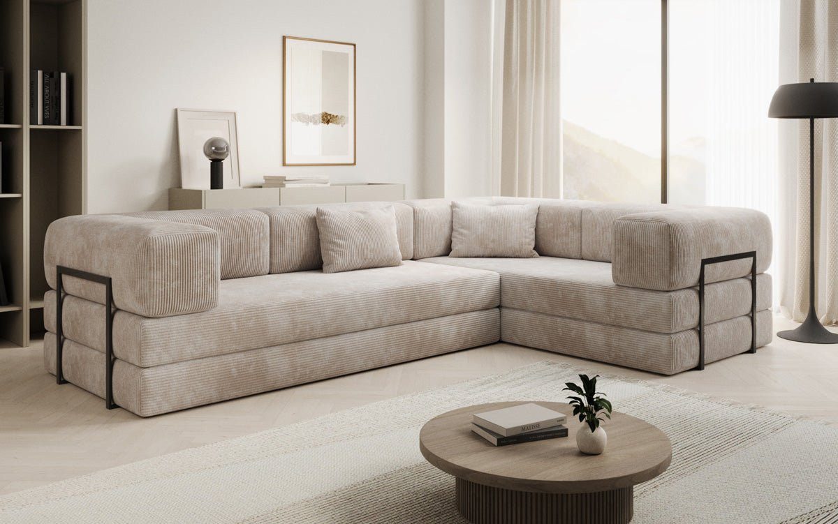 Luxusbetten24 Sofa Designer Sofa Lazy L closed, in Cord - Ottomane bei Mont günstig online kaufen